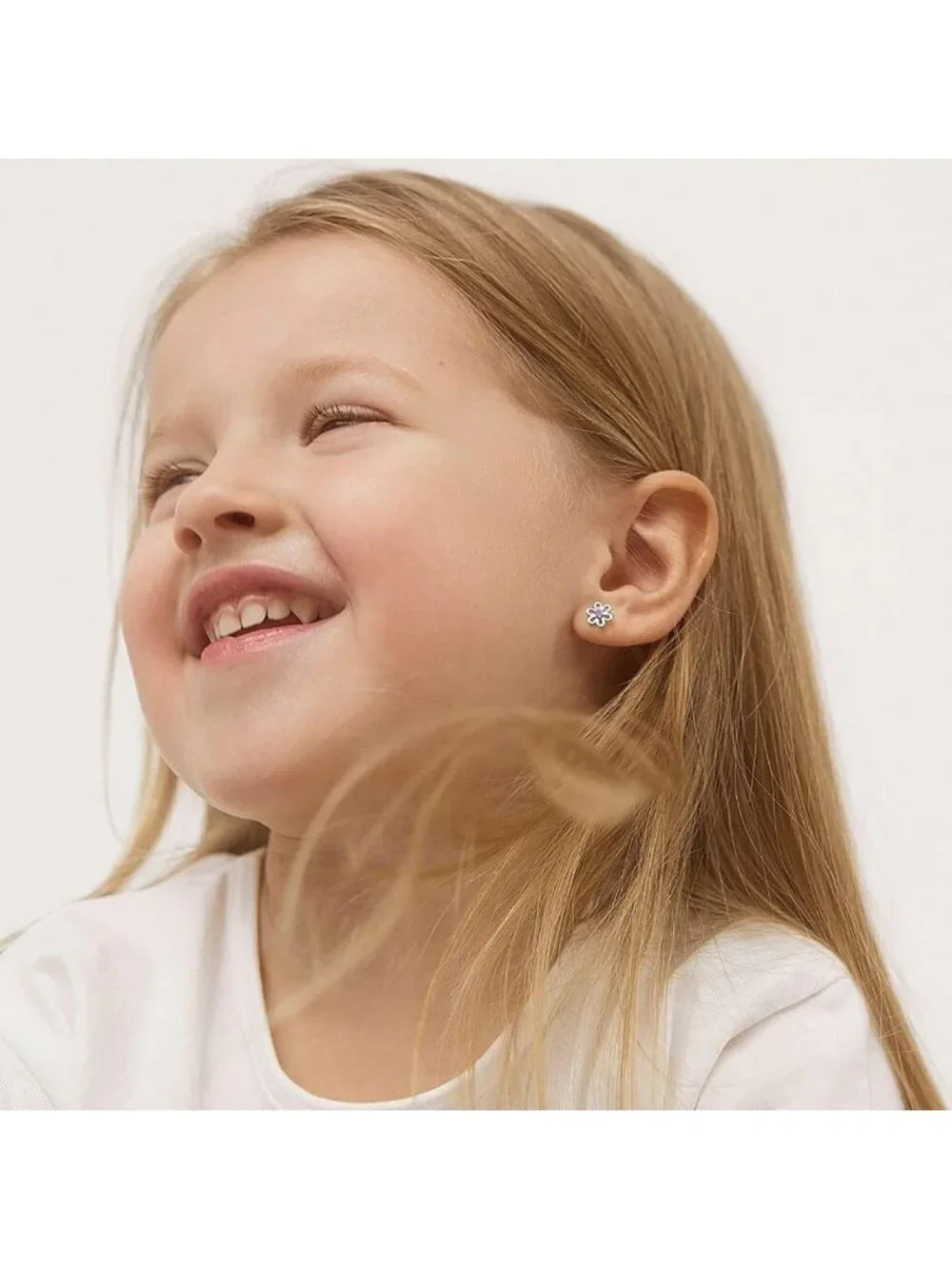 925 Sterling Silver CZ Flower Earrings for Kids - Cute & Sparkly Jewelry Gift